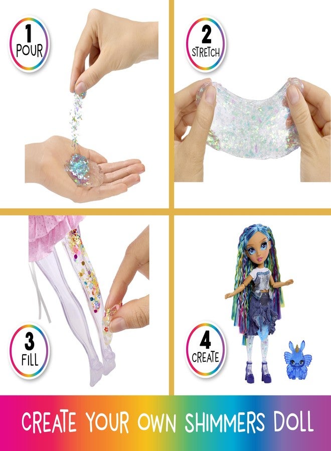 Rainbow High Rainbow Shimmers with Slime - Skyler, Blue 11” Fashion Doll, Create a Rainbow Doll, Slime Kit, Pet Bunny, Kids Gift 4+ - Image 4